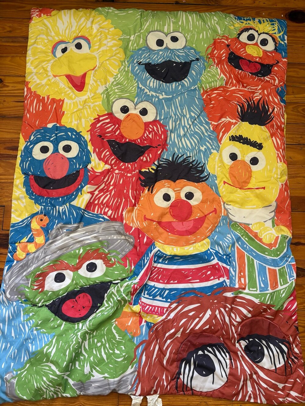 Vintage Sesame Street Scribble Blanket